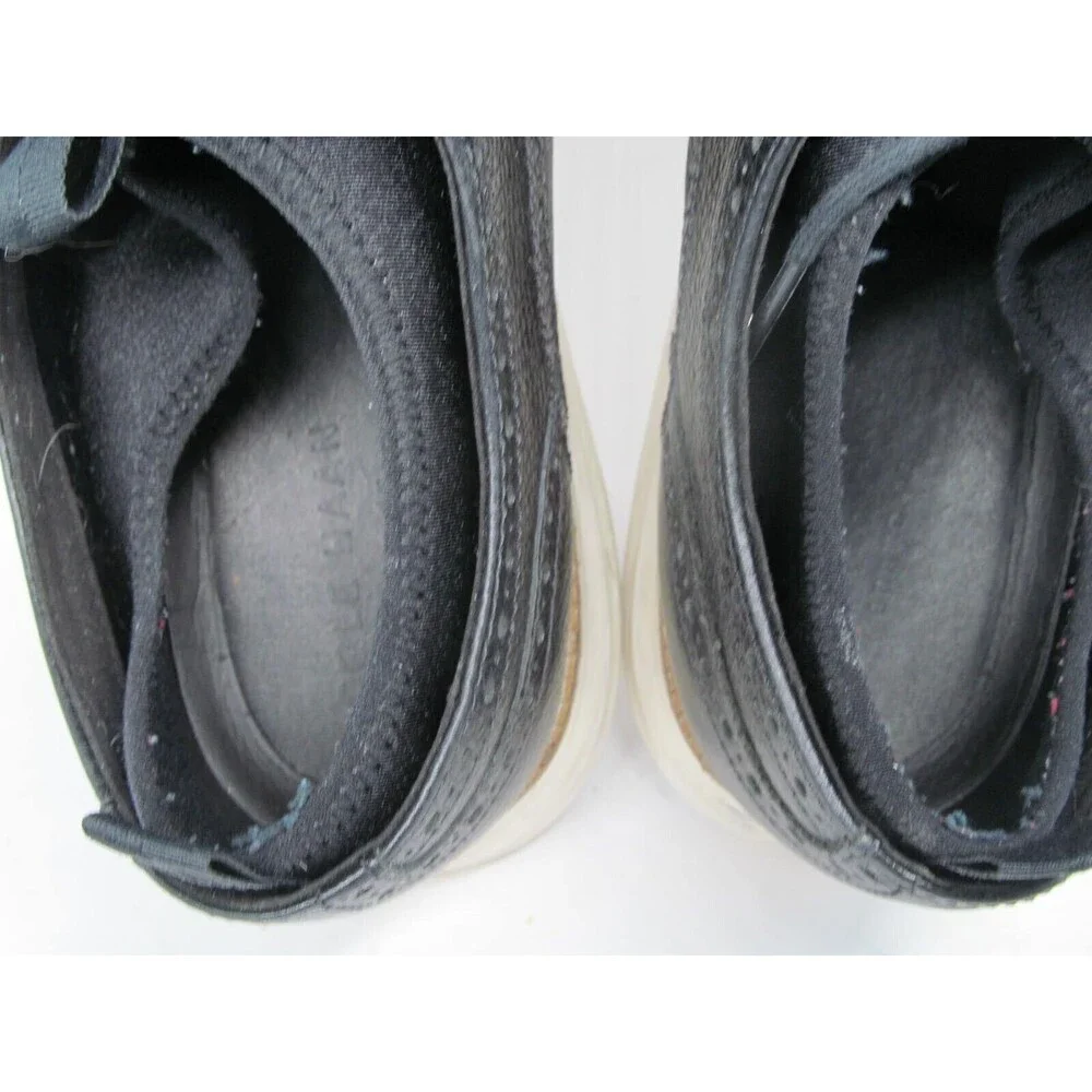 Cole Haan Grand O,s Mens Black Leather Sock Lined Wingtip Size US 9.5 M